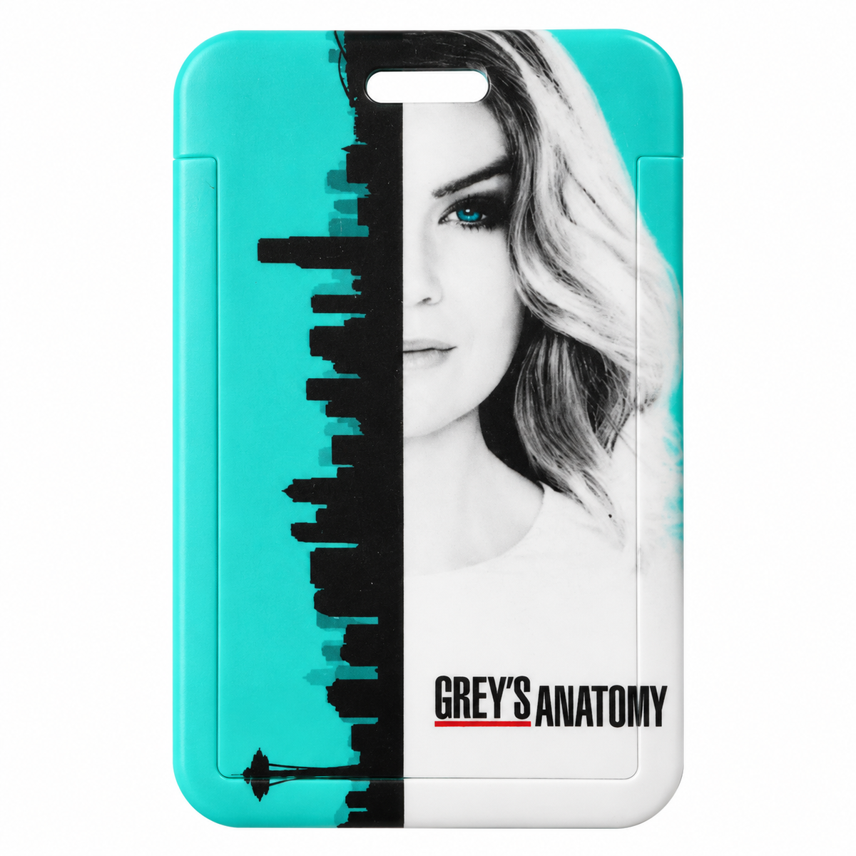 Light blue Grey Anatomy Card holder with strap Zuena