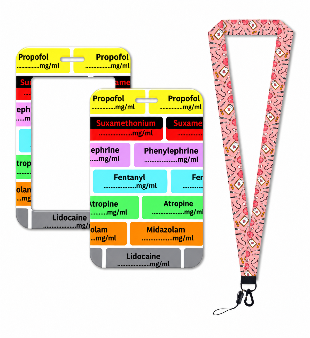 list of medication card holder with strap Zuena