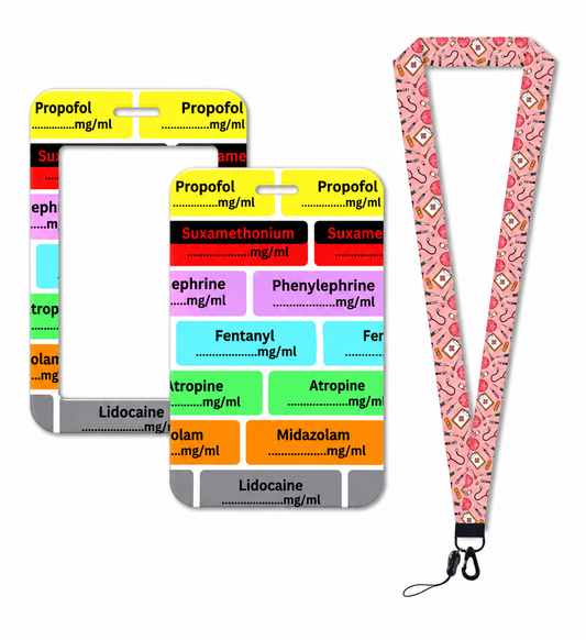 list of medication card holder with strap Zuena