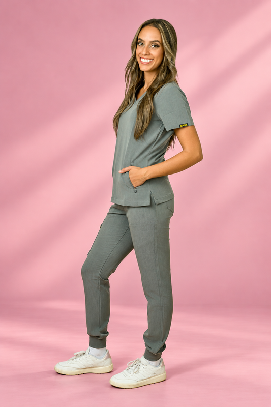 Zuena River stone V neck Plain Zuena