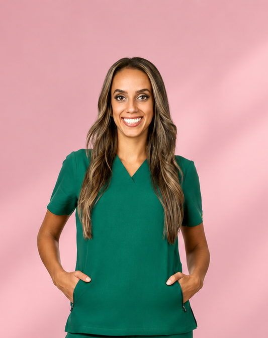 Zuena Sage Meadow  V neck Plain Zuena