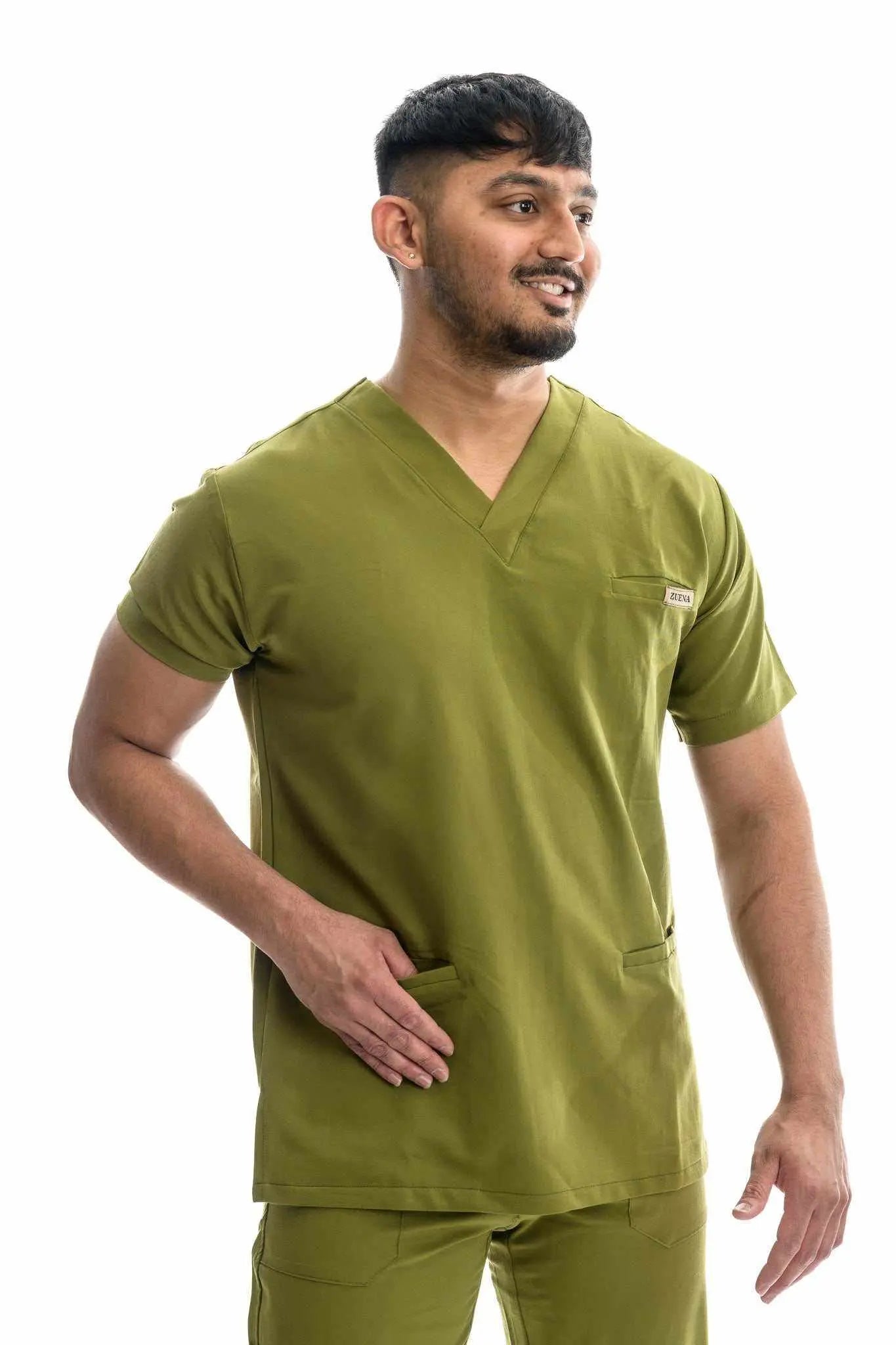 Zuena Olive Scrub Set for men